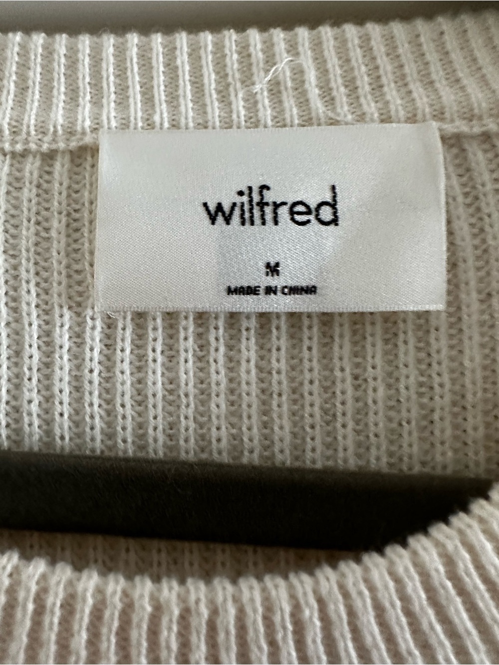 Wilfred Cream Ribbed Knit Pullover - Picture 2 of 5
